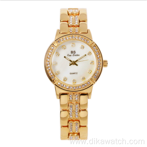 BS Bee sister 1338 Diamond Women Luxury Brand Watch Gold Clock Wrist Watches For Women 2021 Rhinestone Elegant Ladies Watches